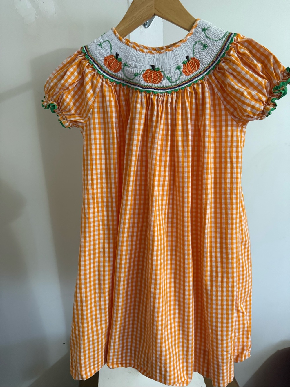 Marmellata Smocked Fall Bishop Dress - Size 6x